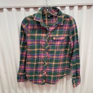 BDG Women’s Boyfriend Fit Plaid Top Size XS